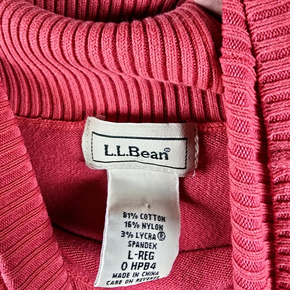 Vintage L.L.‎ Bean Sweater Women's Size L Red Turtleneck - Picture 3 of 8